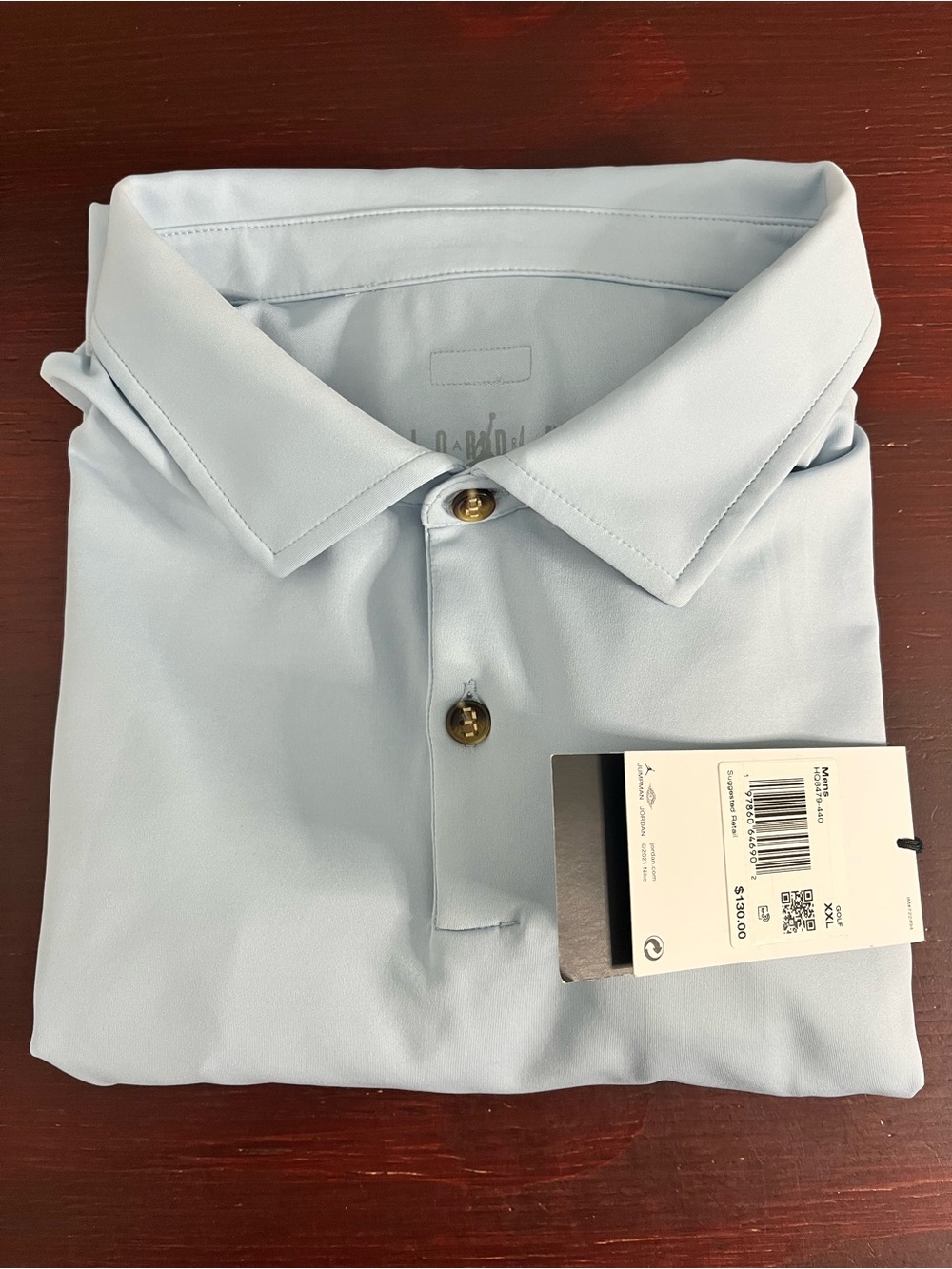 Nike Air Jordan Premium 2XL Golf Polo Light Blue HQ8479-440 NWT $130
